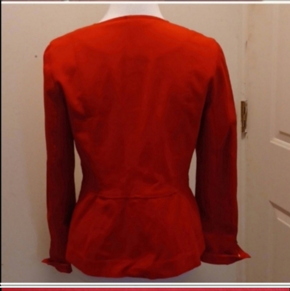 Worth New York size 6 Red Jacket Blazer Zip Front Career - Picture 2 of 6
